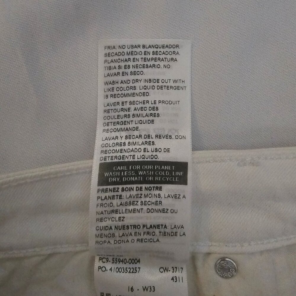 DENIZEN From Levi's High Rise Denim Shorts White Women's Size 16 W33 - Picture 7 of 11